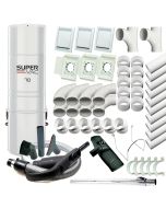 Zentralstaubsauger Komplettset Super Vac für 3 Saugdosen
