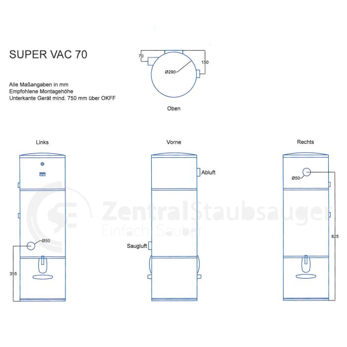 Zentralstaubsauger Super Vac